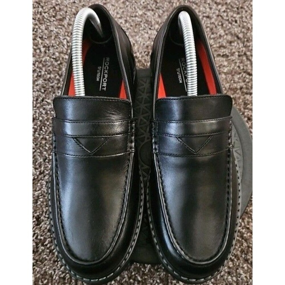 Rockport Soren Penny Man's Dress Shoes Loafer Sz 8 M Black